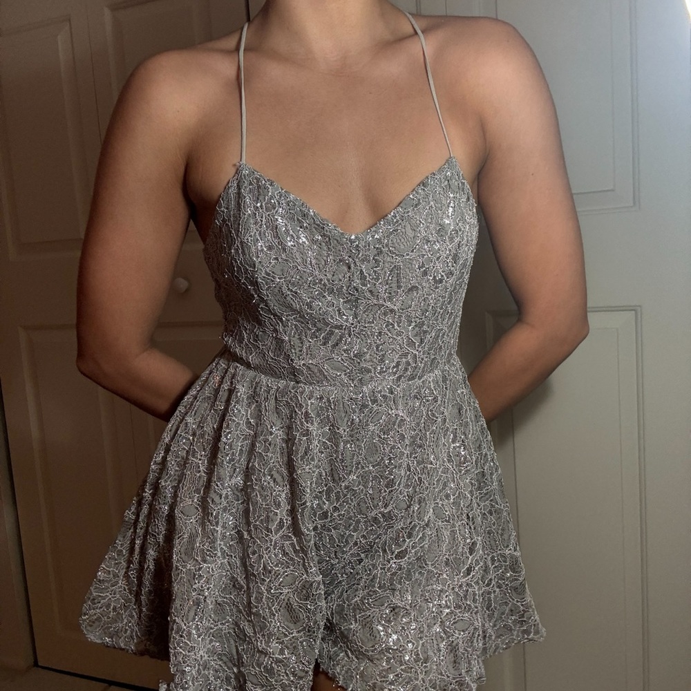 Fancy Sequence Romper Kimchi Blue